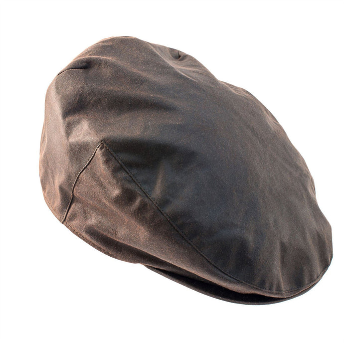 Buchanan Wax Flat Cap - Brown