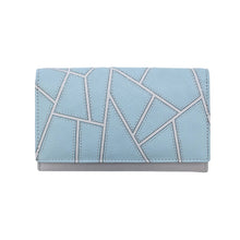 Aspen Flapover Matinee Leather Purse - Blue