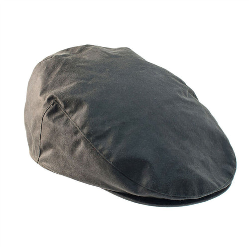 Buchanan Wax Flat Cap - Olive
