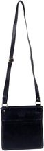 Leather Shoulder/ Cross Body Bag - Black