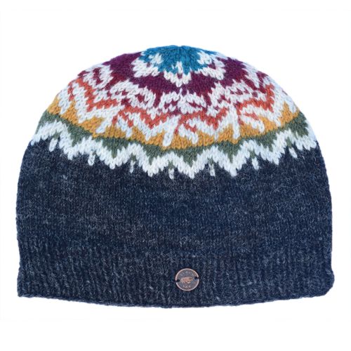 Pure Wool - Jewel Drop Beanie - charcoal