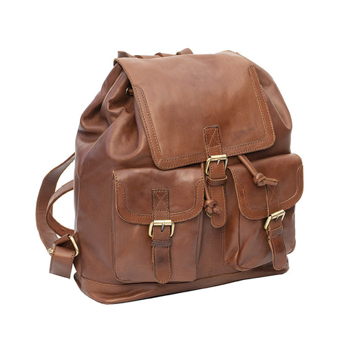 Leather Ridgeback Backpack - Brown
