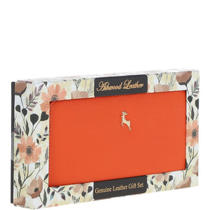 Mandarin Leather Zip Around Purse
