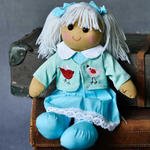 Rag Doll - Blue Embroidered Jacket and Dress