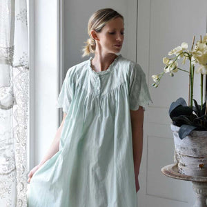 Zoe - Soft Green Cotton Nightdress