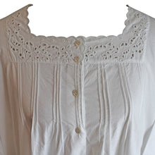 Ruth - Ladies White Cotton Nightdress