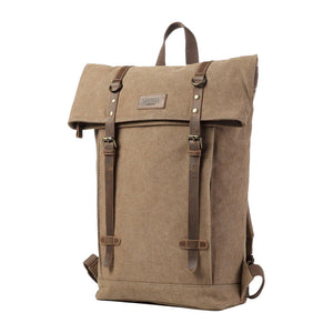 Troop London Heritage Canvas Laptop- Backpack - Brown