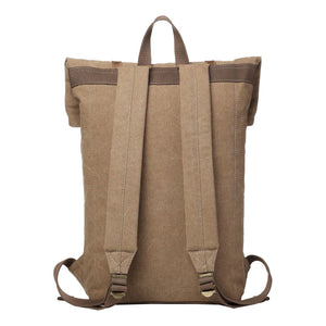 Troop London Heritage Canvas Laptop- Backpack - Brown