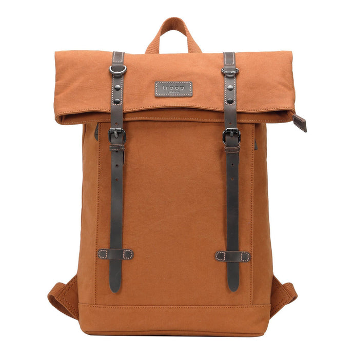 Troop London Heritage Canvas Laptop Backpack - Copper