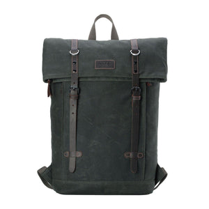 Troop London Heritage Canvas Laptop- Backpack - Dark Green