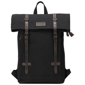 Troop London Heritage Canvas Laptop Backpack - Black