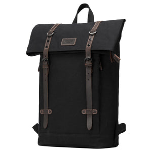 Troop London Heritage Canvas Laptop Backpack - Black