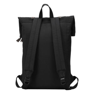 Troop London Heritage Canvas Laptop Backpack - Black