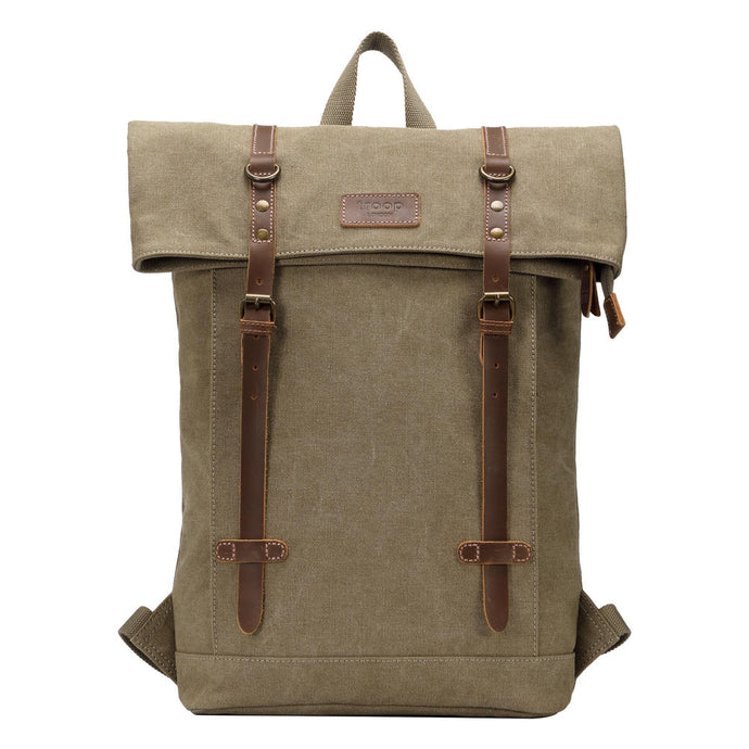 Troop London Heritage Canvas Laptop - Backpack - Khaki