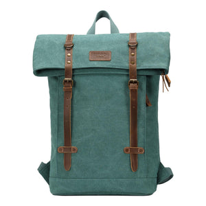 Troop London Heritage Canvas Laptop- Backpack - Turquoise