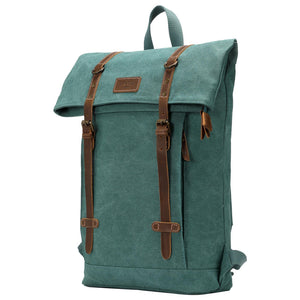 Troop London Heritage Canvas Laptop- Backpack - Turquoise