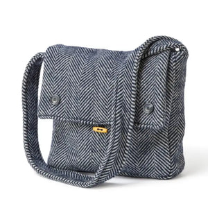 Fishbone Navy Bag - Wool