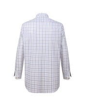 Viscount Premier Tattersall Shirt - White/Navy Check
