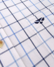 Viscount Premier Tattersall Shirt - White/Navy Check