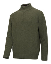 Lothian II 1/4 Zip Pullover - Olive Marl