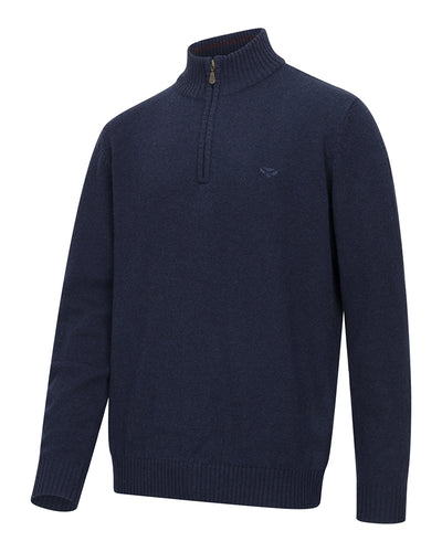 Lothian II 1/4 Zip Pullover - Navy Marl