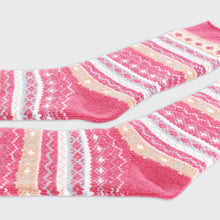 Chloe Fairisle Super Soft Socks - Green / Ochre