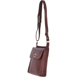 Chestnut Small Leather Shoulder Bag