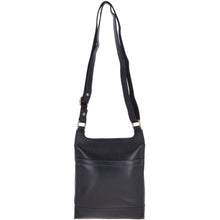 Navy Small Leather Shoulder Bag