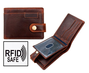 New York Gents Brown Tab Leather Wallet