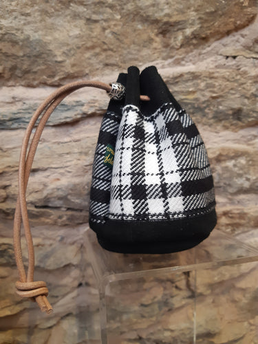 Menzies Tartan Black Suede Coin Pouch