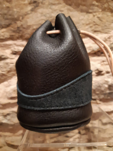 Handmade Black Leather - Glazier Blue Urban Hide Coin Pouch