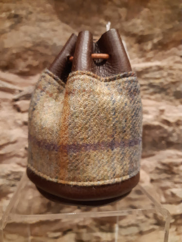 Handmade - Dark Brown Leather Drawstring Coin Pouch