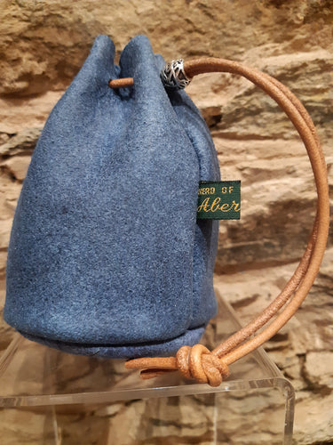 Handmade Fjord Blue Urban Hide Coin Pouch