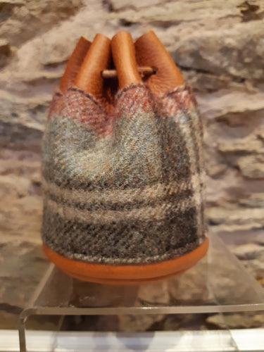 Handmade - Tan Leather Drawstring Coin Pouch