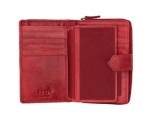 Ladies Red Tab Leather Purse