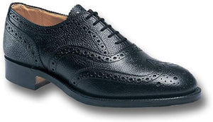 Sanders Black Braemar Highland Brogue Shoes