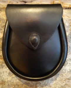 Herd of Sporrans -Handcrafted Black Leather Lomond Sporran