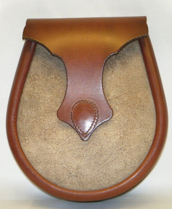 Herd of Sporrans - Handcrafted Brown Leather Maracca Sporran, Ness