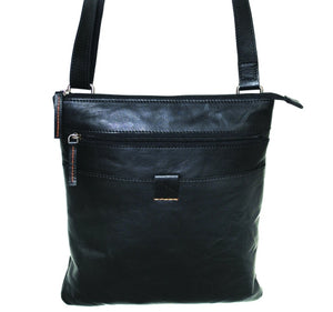 Black Leather Cross Body/Shoulder Bag