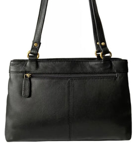 Black Leather Handbag/ Shoulder Bag