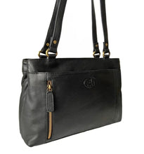 Black Leather Handbag/ Shoulder Bag