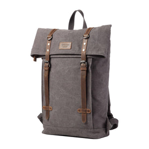 Troop London Heritage Canvas Laptop- Backpack - Charcoal