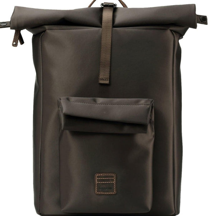 Roll Top Backpack - Dark Brown