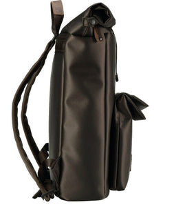 Roll Top Backpack - Dark Brown