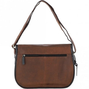 Leather Saddle Bag Oily Brown