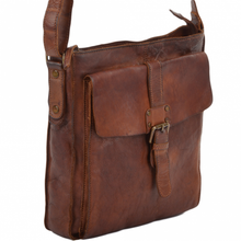 Gents Vintage Wash Leather Bag - Rust