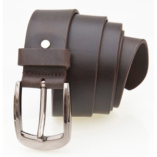 Leather Brown Classic Jeans  Belt