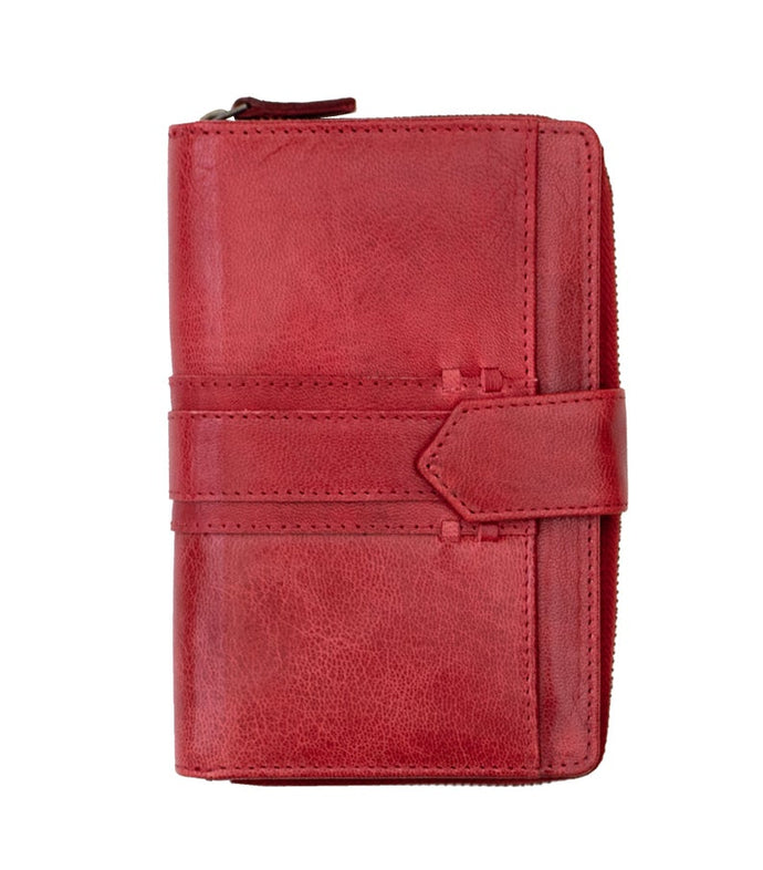 Ladies Red Tab Leather Purse