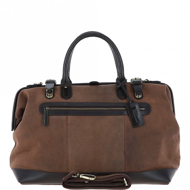 Dr Bag Leather Holdall - Oily Brown