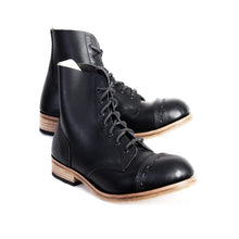 Handmade Town and Country Black Leather  Boots